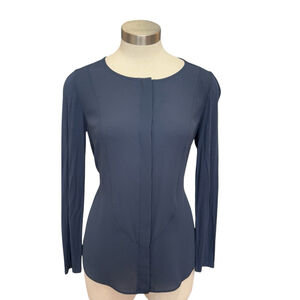 Intimissimi Top Blouse Blue Long Sleeve Lace Sz. M